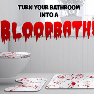 Blood Spatter Bath Mat Set