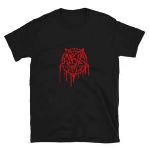 inverted pentagram dripping t-shirt