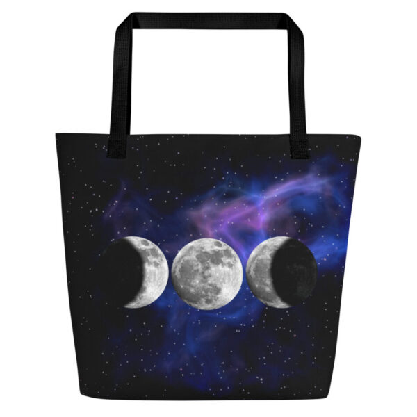triple moon phase - celestial - tote bag