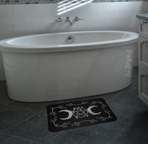 Gothic Home Decor Triple Moon Goddess Toilet Seat Cover and Bath