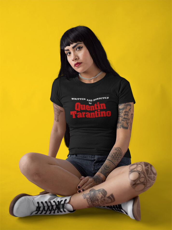 bestøver Skære Overgang Written and Directed by Quentin Tarantino - Unisex T-Shirt - ALTstyled -  Breaking Fashion with Alternative, Punk and Gothic Decor, Apparel and  Accessories