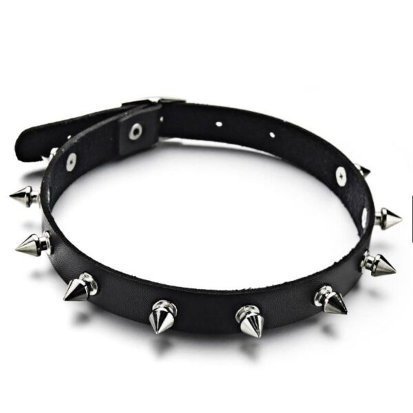 Metal-Spike-Choker-PU-Leather-Collar-Necklace-Punk-Necklace-Statement-Jewelry-for-women-Neck-Accessories-