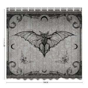Victorian Gothic Shower Curtain, Bat