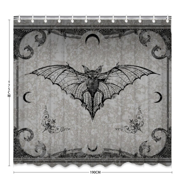 Victorian Gothic Shower Curtain, Bat