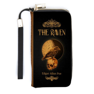 Gothic Wallet - Gothic Gift - Edgar Allan Poe Wallet - Black Wallet - The Raven Wallet - Vegan Leather Wallet - Gift for Book Lovers
