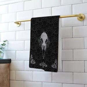 Raven Skull Hand Towel 16" x 24"