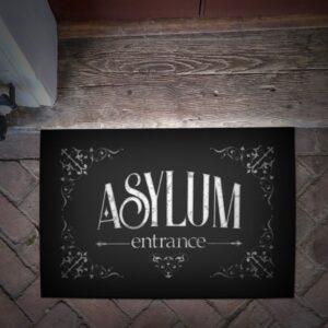 Asylum - Welcome Mat - Gothic Welcome Mat - Halloween Decor