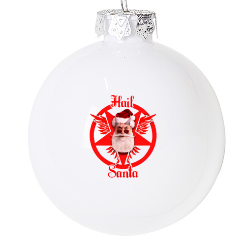 Satanic Christmas Ornament, Hail Santa Ornament, Funny Christmas Ornament, Gothic Christmas Ornament, Baphomet Ornament, Occult Ornament