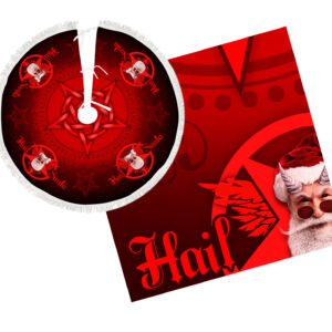 Hail Santa - Satanic Christmas Decoration - Christmas Tree Skirt