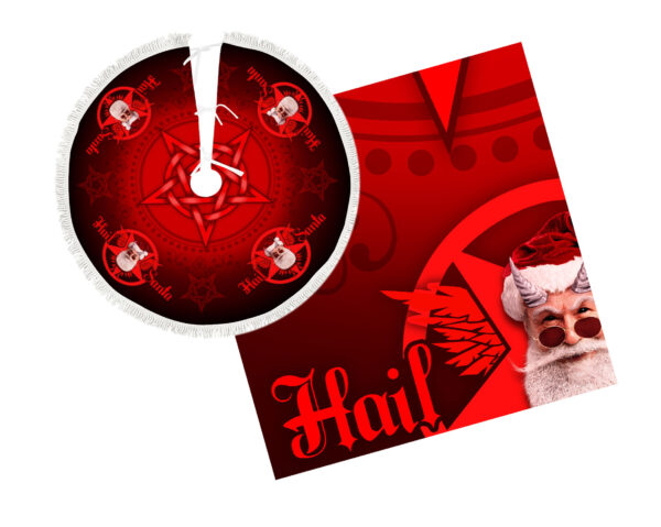 Hail Santa - Satanic Christmas Decoration - Christmas Tree Skirt
