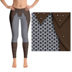 Medieval Chainmail and Leather Armor Cosplay Leggings
