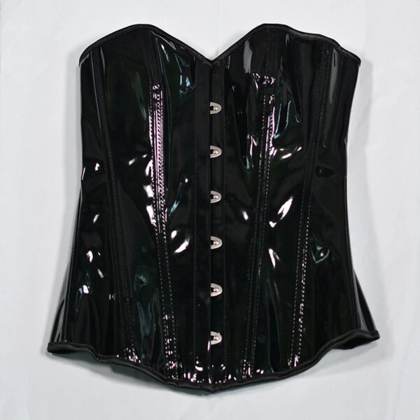 Glossy Black Waist Shaper Corset - Image 4