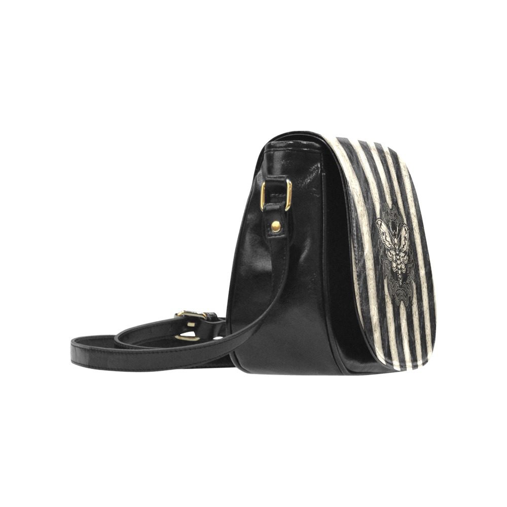 Death’s Head Hawk Moth - Striped Crossbody Shoulder Bag - Image 2