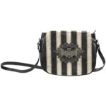 Bat emblem crossbody shoulder bag