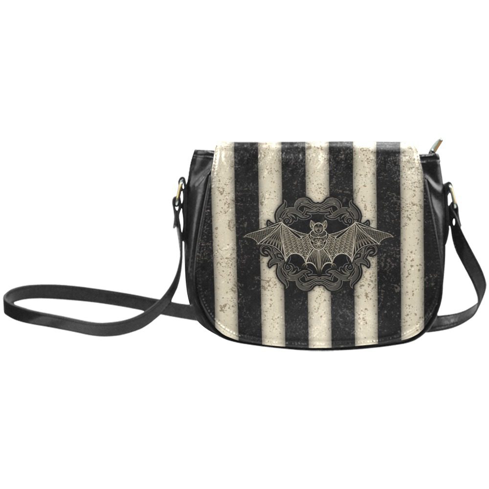Bat emblem crossbody shoulder bag