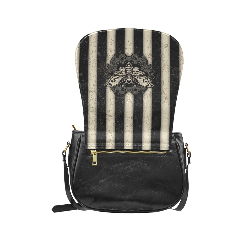 Death’s Head Hawk Moth - Striped Crossbody Shoulder Bag - Image 5
